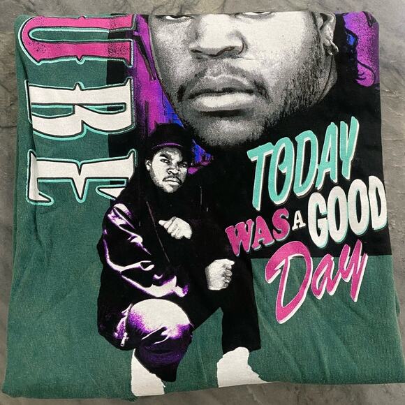 Ice Cube It Was a Good Day Mineral Wash Green T-Shirt M - Picture 4 of 5